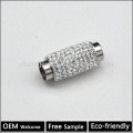 BX094 Wholesale Stainless Steel magnetic quick release clasp for rope bracelet pave diamond breakaway clasps jewelry finding